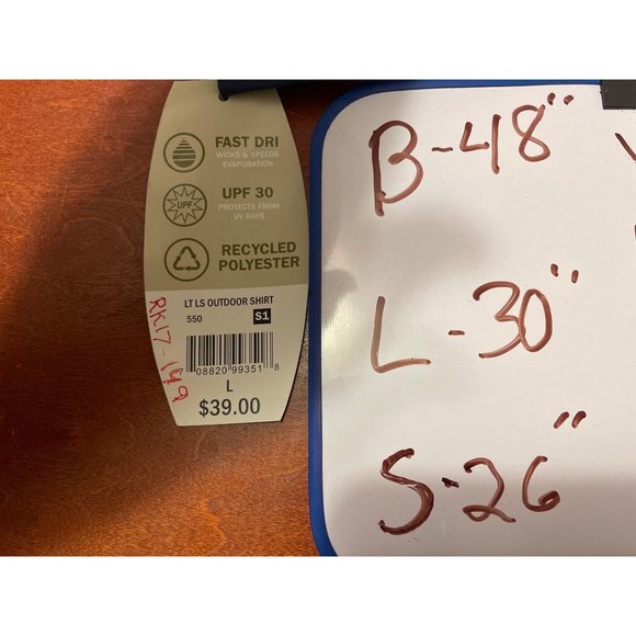 Men's Lake & Trail Long Sleeve Gray Shirt Size L Large - Picture 4 of 6